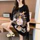 
Duvanis long T-shirt for women with hips and thin summer ice silk waist-tightening paired with shark pants American retro cotton short-sleeved T-shirt 6625-white. The real thing is super good-looking. L Recommended 120-150Jin [Jin equals 0.5 kg]