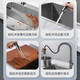Oullin cocina inducción giratoria Pull-Pull Faucet inteligente Temolina telescópica de lavado para lavado especial para el calor y fría 9903 9903G GRER GRIS INFRARED + PULLE PULL DE INDUCCIÓN FAUCE