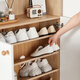 Lin's Home Furnishing Original Lin's Wood Industry Shoe Cabinet Home Door Entrance Integrated Wall Multi-layer Shoe Rack Storage Entrance Cabinet LS187