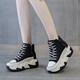 
AI genuine leather dad shoes for women 2024 autumn and winter new thick sole women's shoes sports and casual shoes soft sole travel shoes black [added fleece] WZZS677 36