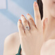 Yuan Shengfu's new PT950 fashionable peacock ring platinum ring platinum elegant shiny hand jewelry for women 2.81g