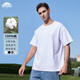 Dingfengbaoluo Color sólido japonés Camiseta de algodón puro Camiseta de manga corta para hombres Basos suelto básico de la base suelta DF230 DF230 White XL