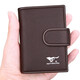SEPTWOLVES genuine leather card bag for men multi-card business card holder cowhide small card holder women's card bag bank large capacity card holder brown
