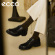 ECCO Leather Shoes for Men Waterproof, Breathable and Heightened Business Formal Oxford Shoes City Oslo 550284 Black 43