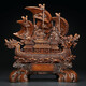 Ji Shan Yuan Smooth Sailing Sailing Ornament Dragon Boat Home Living Room Office Company Housewarming Decoration Opening Craft Gift Extra Large Smooth Sailing (Wood Grain Color)