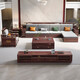 Nanzhu Neues chinesisches massives Holzsofa Wujinmu Villa Große Wohnung Holzsofa Set Neoklassische Wohnzimmermöbel 826#