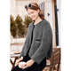 Betu femmes automne et hiver nouveau manteau court ins style patchwork design manteau de fourrure respectueux de l'environnement pour les femmes 2310T65 gris foncé M