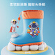 smally儿童雨鞋男女童宝宝防滑2023新款小学生水鞋加绒胶鞋小童雨靴 太空人【束口】太空蓝 【17码】内长18cm 建议脚长17cm
