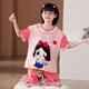 
Manido Summer Children's Kulomi Pajamas Thin Cartoon Set Little Girl Pure Cotton Short Sleeve Girls Home Cotton M6636 Women [Double Short] 100cm 8 size recommended 100-105cm