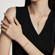 Chow Tai Fook Year of Snake Zodiac Spirit Snake Foot Gold Necklace Women's Gold Chain (Work Fee: 880 Price) EOF1289 40cm Foot Gold About 7.35g