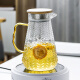 SUSHICERAMICS high borosilicate flower teapot wheat ear three-dimensional high temperature resistant glass boilable steaming cold kettle (large) 1370ml