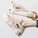 CSWNKCSA Fashion Chaussures pour femmes Small White Shoes White's 2023 Nouvelle célébrité Internet Petite saveur Chaussures BABOS SOLE SOLE SORVAS Sports et chaussures de planche décontractées BEIGE CK695 35