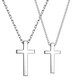 MZMZ Platinum Couple Necklace Men's and Women's Cross Pt950 Platinum Birthday Anniversary Gift for Girlfriend and Boyfriend Platinum Necklace + Platinum Cross Women's