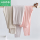 AB Autumn Hosen für Frauen reine Baumwollhose für Frühlings- und Herbst Jugend elastische Baumwollbasis Dünne Stil Innerhalb der festen Farbe Baumwolle Hosen R655 Raucher lila xxl