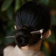 Kamalun (KAMALUN) sandalwood hairpin, ancient style hairpin, daily cheongsam and Hanfu headdress, simple Chinese style horse face skirt, hairpin and hair accessories for girlfriend, flower condensation hairpin + brand gift box, customizable