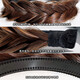 Avani Korean Dongdaemun hair accessories fabric cross wide-brimmed headband versatile braid wig hair hoop fishbone braid headband dark brown R152