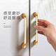 XMSJ cabinet door handle gold light luxury handle drawer aluminum alloy door handle modern simple extended wardrobe handle 9202 gold-hole distance 128