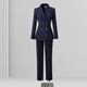Weishipin Spring and Autumn Business Suit Suit Women's Formal Wear Temperament High-end Commuting Hotel Front Desk Jewelry Store Work Clothes Navy Blue (Suit + Pants) M
