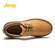 Chaussures pour hommes Jeep 2025 Printemps et automne Nouveaux chaussures de travail pour hommes American rétro doux pliables et chaussures jaunes décontractées jaune terreux (taille de chaussure de sport) 44