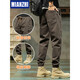 Cotton Autumn Casual Pants Men's 2024 New Fashion Brands Loose Thickened Sports Working Pants Men's Spring and Autumn Style 689 Camel Regular + 689 Dark Gray Regular M 90-110Jin[Jin equals 0.5 kg]
