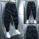 Pantalons décontractés de haute qualité de haute qualité pour garçons avec une salopette de taille polyvalente pour le printemps et l'automne Nouveau style pour les hommes pour les sports confortables et respirants 200 kaki [printemps et automne] xl