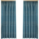 Haojinhui Zhejiang Haining Xucun Curtains Thickened Blackout Curtains Finished Bedroom Living Room Balcony Bay Window Fully Blackout Happy Tree Blue (Punched) Width 2.5*Height 2.7 Height Can Be Changed