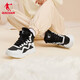 Jordan QIAODAN women's shoes sneakers leather casual shoes winter plus velvet dad's shoes high top cotton shoes warm