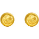 Saturday Fu 5G craft small gold beads gold earrings earrings female birthday gift price A0914002 one pair about 0.58g