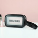 Shuangju Travel toiletries, portable storage bags for men and women, transparent outdoor business trip toiletries, large capacity handbags, elegant black-portable small