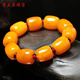 Chinese Valentine's Day gift beeswax bracelet second generation amber chicken fat yellow bracelet men's and women's rough stone men's style two (19mm*20mm)