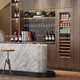 BAIKAILUN seamlessly embedded wine cabinet custom door refrigerator cabinet fully hidden beverage tea cabinet thermostatic cabinet fully embedded ice bar thermostatic wine cabinet light luxury home refrigerator multi-functional display cabinet first-level energy efficiency | dual temperature | full red wine configuration 256L custom cabinet door
