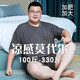 金芝斕（jinzhilan）大码睡衣男士莫代尔夏季宽松短袖短裤胖子薄款圆领加肥加大家居服 BX-723深灰条纹 4XL 【建议220-260斤】