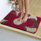 Bathroom door mats, home door absorbent floor mats, toilet bedroom mats, bathroom anti-slip mats, red large flowers 40*60cm