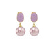 Sili Korean temperament socialite purple pearl earrings female sweat Internet celebrity trendy fashion versatile ear clip without piercing 1029 purple pearl mosquito coil ear clip