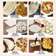 
Baihaojia manual noodle press home noodle machine hand-crank wonton skin dumpling skin rolling noodles and noodles making artifacts for noodles. Upgraded and thickened three-knife type [can press three types of noodles]. Increase and thickened stainless steel model