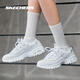 
Skechers women's shoes Spring and Autumn 2025 new thick-soled height-enhancing daddy shoes retro generation panda shoes versatile fashion white shoes 11979-WSL/white 35