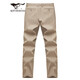 Sieben Wolf Casual Hosen für Männer im Sommer atmungsaktiven Pendlergeschäftsmode Straight Hosen lose Hosen Herrenhosen [vier Jahreszeiten] 701 (Khaki) -2.0 Verbessertes Modell 28