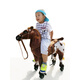 Pony -Puppe, die simuliert sein kann, tierisch rockig Pferdplüschspielzeug großer Zhuge -Fitness -Horse -Schiebepferd Schwarz -Weiß -Räder -Pferd Länge 82 cm * Höhe 68 cm können 180 Jin standhalten [Jin gleich 0,5 kg] Gewicht