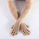 
Xianglaner Fashion Lace Women's Extended Gloves Ice Sleeve UV Protection Ultra-Long Women's Wedding Long Gloves Black All Size