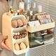 Nafenai Desktop Cosmetics Storage Box High-end Makeup Brush Storage Bucket Skin Care Product Compartment Drawer Storage Box Storage Rack Cream A/Makeup Brush Integrated Makeup Box