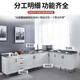 Xiaochong Simple stove cabinet stainless steel kitchen cabinet washing gas tank sink storage cabinet storage cabinet 150 four-door double basin model