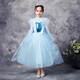 Remember Elsa Princess Dress Autumn and Winter New Frozen Elsa Girls Dress Children's Skirt New Year Dress Elsa Sweater Blue 120 (recommended height 110-120cm)