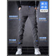 Fifanwo [two pairs] Summer thin casual jeans for men's new men's pants stretch slim small straight Korean style pants 653 black + gray 34 [(2 feet 7) Weight 155-165 Jin [Jin equals 0.5 kg]]