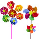 Bunte Sonnenblumenwindmühle landschaftlicher Ort DIY Handgefertigte kleine Geschenke Drei Sonnenblumen Windmühle