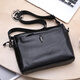 ANDSEEYOU trendy brand shoulder bag new style boutique genuine leather shoulder bag new style fashionable soft leather men's crossbody bag cowhide casual large capacity backpack mobile phone men's bag black