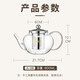 KAMJOVE glass teapot high temperature resistant 304 stainless steel filter flower teapot elegant cup teapot simple tea art pot A-08 800ml