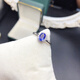 Luxurious natural tanzanite ring is noble and elegant, completely pure quality. Explosive sparkling 925 silver fine inlaid supports testing. Natural tanzanite ring is noble, elegant and completely pure product.