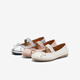 Bata ballet shoes 2024 autumn commuter sheepskin single shoes AXF47CQ4 silver 36
