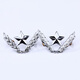 VAN OCEAN ANNORA security badge metal security uniform collar flower collar pin silver collar flower five-pointed star wheat ear security uniform silver wheat ear collar flower pair