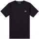 
FRED PERRY Wheat Ear Men's Cotton Laurel Embroidered Logo Simple Casual Short Sleeve T-Shirt M3519 608 Dark Blue S